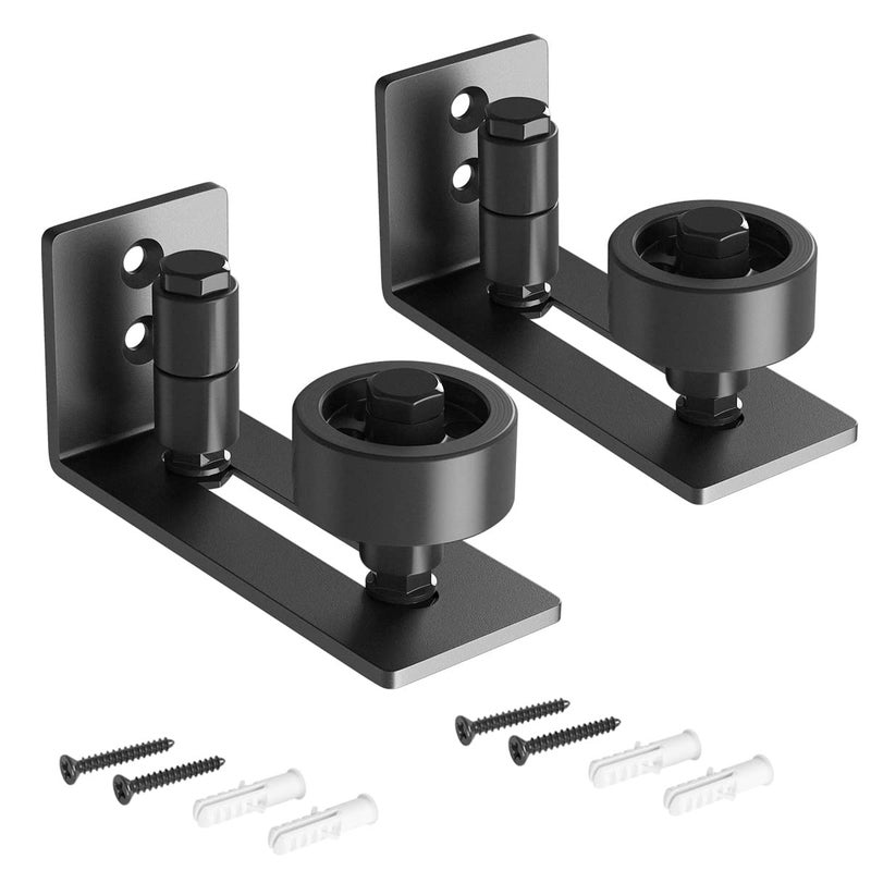 SMARTSTANDARD Adjustable Floor Guide for All Sliding Barn Door - 8 Setup Options for DIYers - Flush Design Bottom Flat Stay Roller (Set of 2) - Image 1